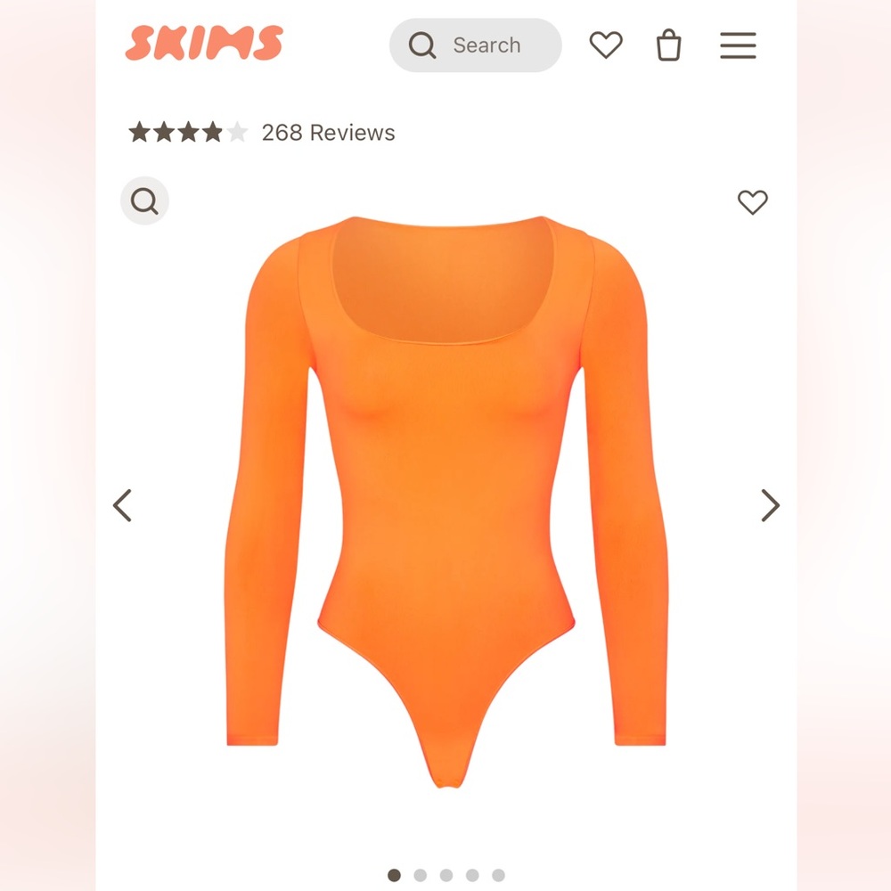 SKIMS Essential Long Sleeve Scoop Neck Bodysuit